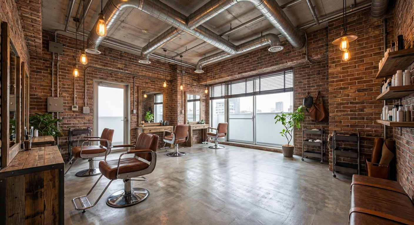 インダストリアル美容室内装で個性を爆発！集客を加速させるデザイン戦略