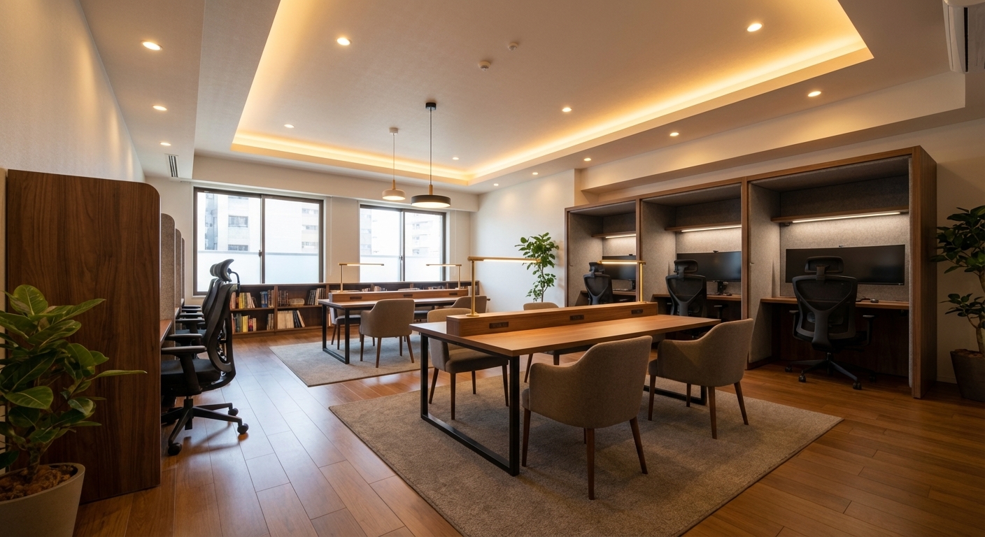 学習塾の集中力UP内装デザイン: Before→Afterで変わる学習空間