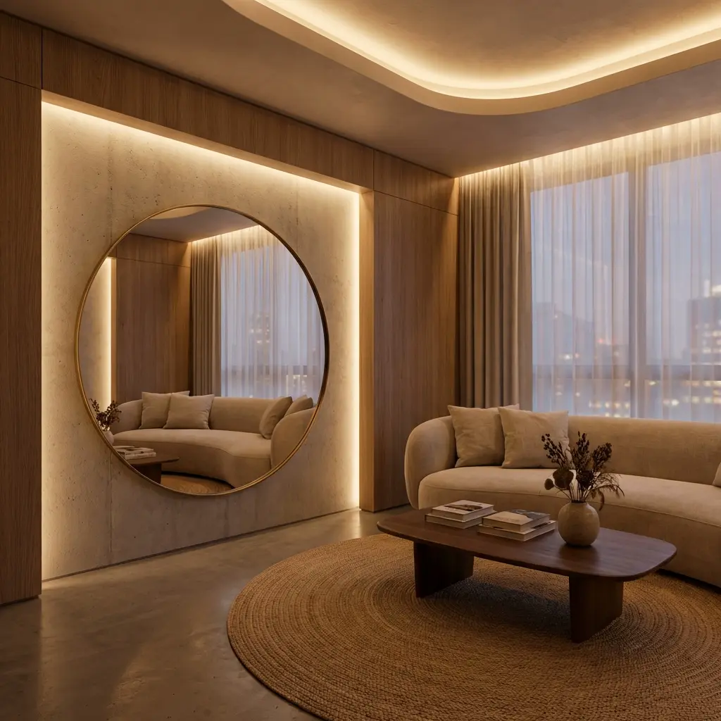 美容室・サロン内装 × 韓国風ミニマル・淡色系 デザイン案 2